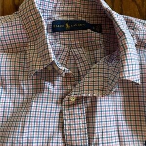 Polo by Ralph Lauren Pink and Blue Windowpane Button-Down Shirt